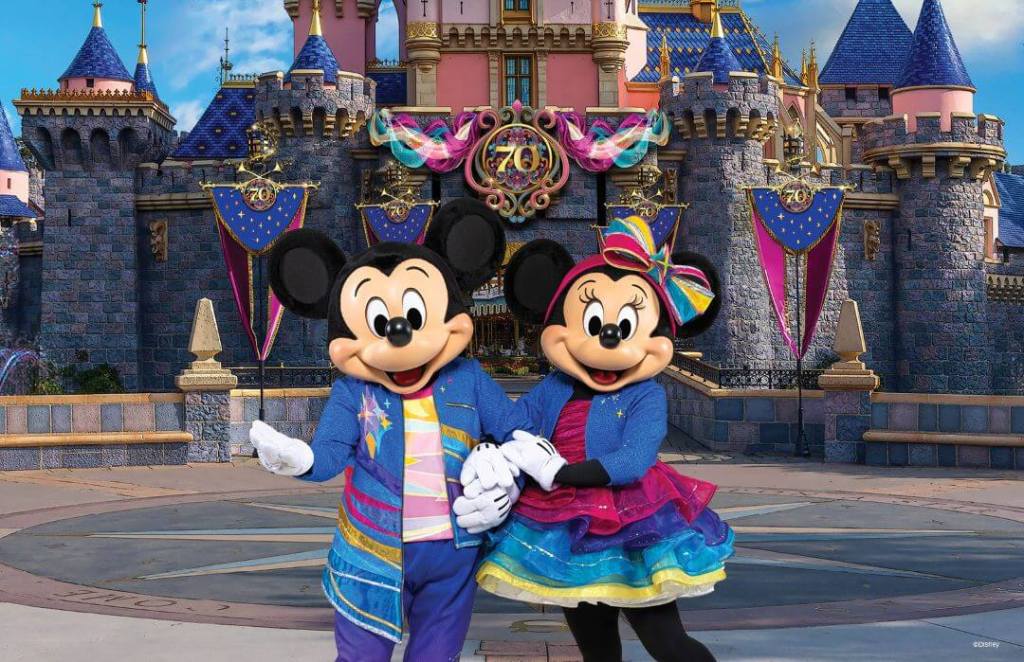 Beginning May 16, 2025, and continuing through summer 2026, the Disneyland Resort 70th Celebration will honor seven decades of happiness and many moments of joy in the making in Anaheim, Calif. Guests can “celebrate happy” with limited-time entertainment and decor, such as Mickey Mouse, Minnie Mouse and their pals dressed in custom looks designed just for the occasion.
